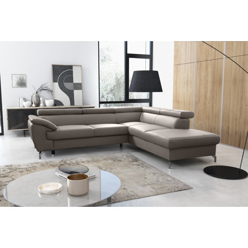 Metro Lane Branford Leather Corner Sofa Wayfair.co.uk